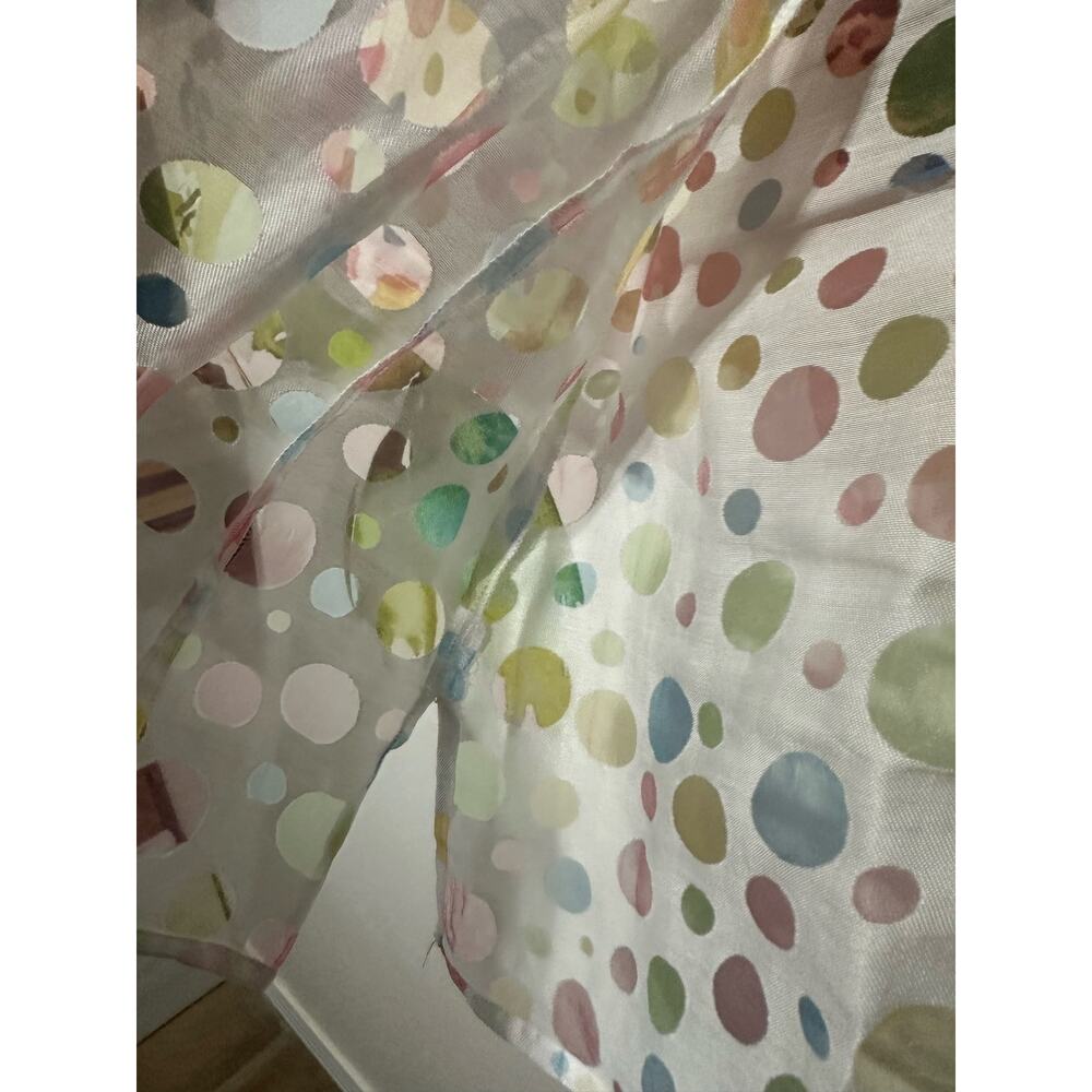 Erin London Women’s Poka Dot 3/4 Sleeve Button Up Sheer Blouse size small - Picture 2 of 4